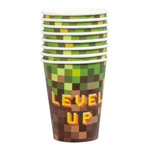 Pappersmuggar Minecraft, level up, 8-pack