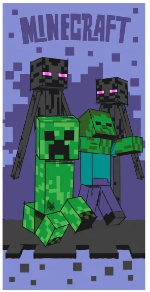 Badhandduk Minecraft Enderman 70X140cm 100% bomull