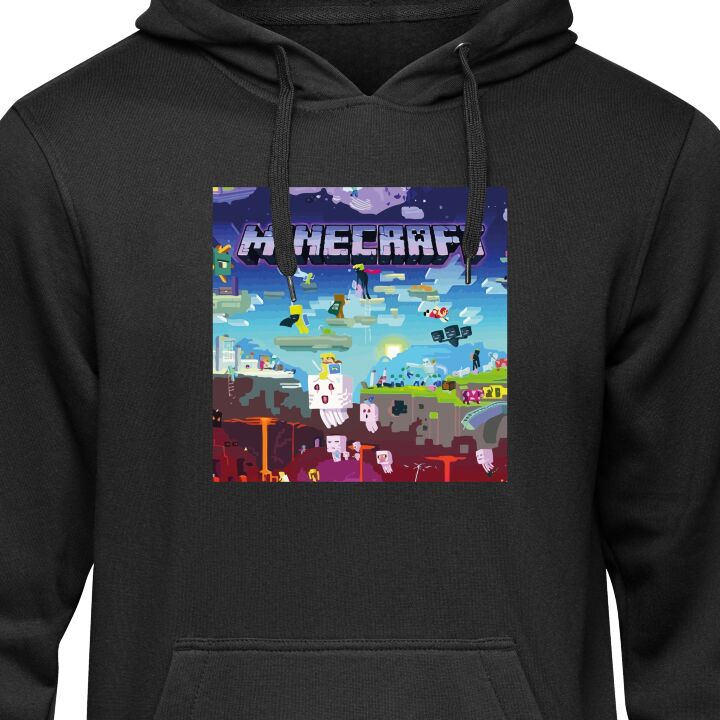 Barn Hoodie Minecraft Svart 9-11 År