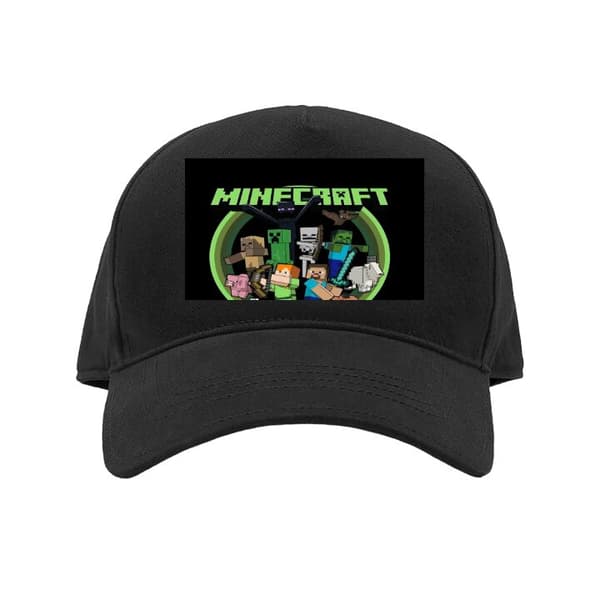 Barn-Keps | Justerbar Keps för Barn Svart Barn Minecraft Minecraft Svart Barn