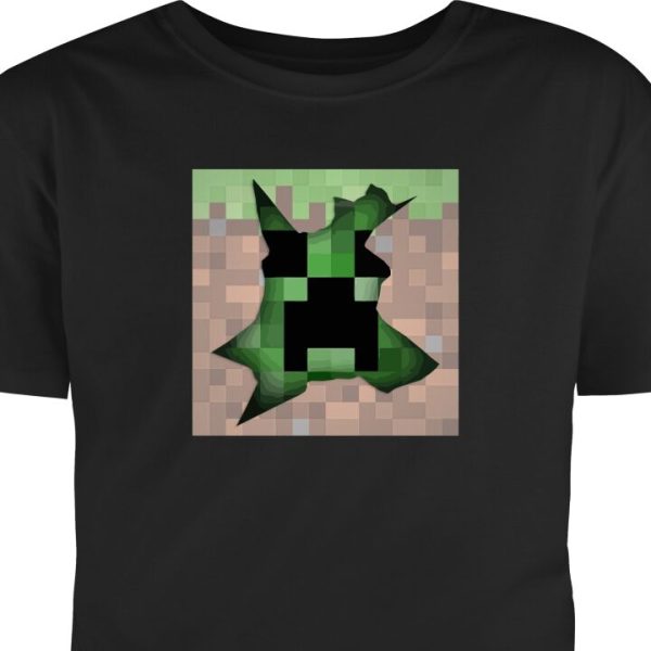 Barn T-shirt Minecraft Grå 3-4 År