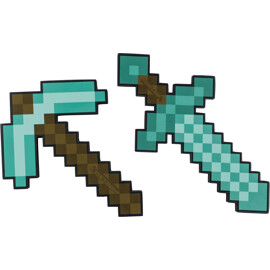 Disguise Minecraft Sword & Pickaxe Set Diamond