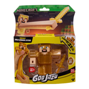 Goo Jit Zu Minecraft Squishy Gold Armor Steve - Goo Jit Zu - Leksaksaffären