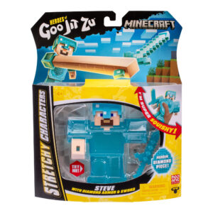 Goo Jit Zu Minecraft Steve with Diamond Armor Sword - Goo Jit Zu - Leksaksaffären