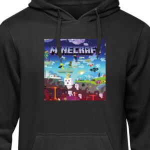 Huvtröja för Barn | Bekväm Barn-Hoodie Svart 9-11 År Minecraft Minecraft Svart 9-11 År