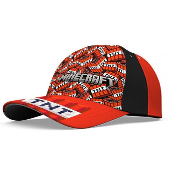 Keps Cap Kepsar 175176 Hat MINECFRAFT 52/54cm Röd TNT VÄLJ