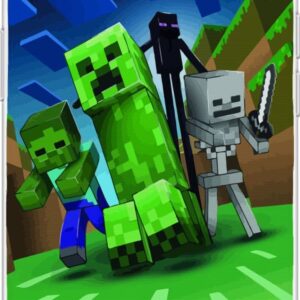 Kompatibelt Mobilskal till Apple iPhone 15 Minecraft Creeper mobilskal i klassisk grön pixelstil
