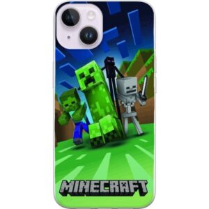 Kompatibelt Mobilskal till Apple iPhone 15 Minecraft Creeper mobilskal i klassisk grön pixelstil