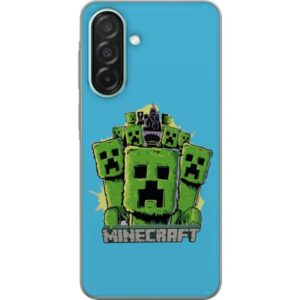 Kompatibelt Mobilskal till Samsung Galaxy A26 Minecraft Creeper armé i tecknad stil - grön Creeper illustration med klassiskt Minecraft tema för fans