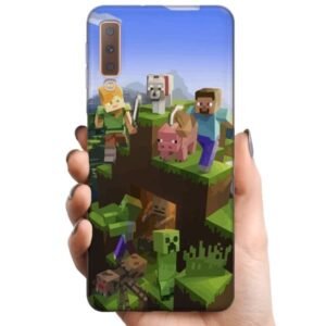 Kompatibelt Mobilskal till Samsung Galaxy A7 (2018) MineCraft