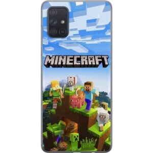 Kompatibelt Mobilskal till Samsung Galaxy A71 Minecraft pixelvärld Creeper gaming design