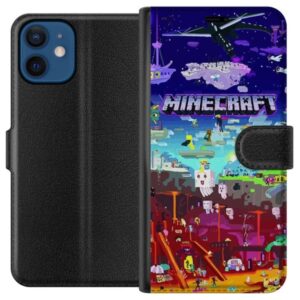 Kompatibelt Plånboksfodral till Apple iPhone 12 MineCraft