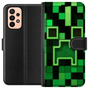 Kompatibelt Plånboksfodral till Samsung Galaxy A23 Minecraft