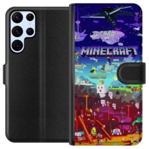 Kompatibelt Plånboksfodral till Samsung Galaxy S22 Ultra 5G Minecraft