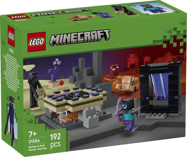 LEGO® Minecraft Resa med Nether- och End-portal 21584