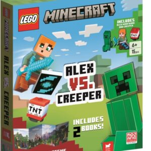 LEGO® Minecraft®: Alex vs. Creeper (with Alex minifigure, Creeper minibuild, LEGO pieces, 2 books and fold-out play scene)