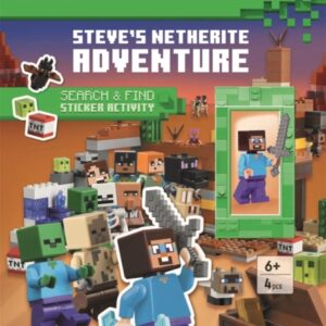 LEGO® Minecraft®: Steve's Netherite Adventure Search & Find Sticker Activity (with Steve minifigure and sword)