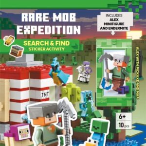 LEGO® Minecraft™: Rare Mob Expedition - Search & Find Sticker Activity Book (with Alex minifigure, endermite, pickaxe and map)