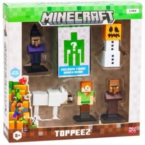 Låda med 6 små figurer - BANDAI - Minecraft - 1 mystisk figur