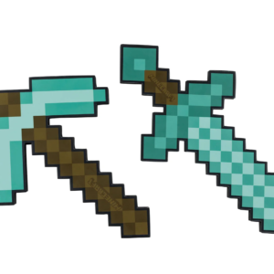 Leksaksvärd Set Pickaxe och Diamond i Skum Minecraft