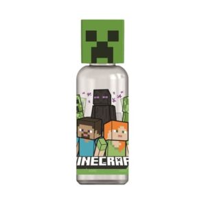 MINECRAFT FLASKA MED 3D-FIGURER 560 ML Originalvattenflaska för barn med lock dekorerat med en 3D-figur av några av deras tecknade favoritkaraktä...