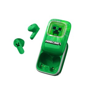 MINECRAFT Hörlurar Grön In-Ear TWS Slide Med LED