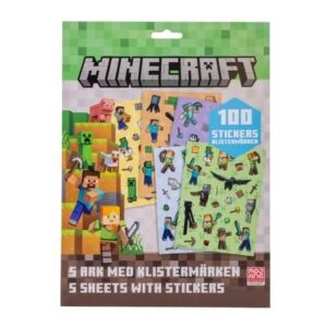 MINECRAFT, Klistermärkesset med 5 x 20 klistermärken
