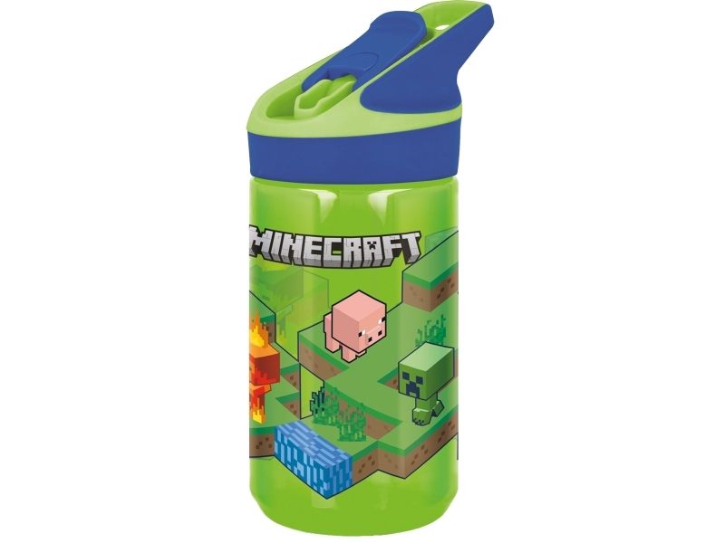 MINECRAFT TRITAN PREMIUM FLASKA 480 MLVattenflaska tillverkad av Tritan och dekorerad med mönster baserade på de mest populära film-, TV- och seri...