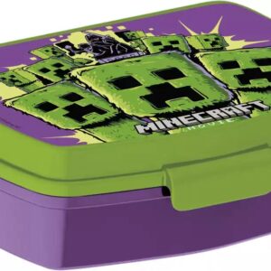 Matlåda Lunchbox Minecraft Lila/Grön