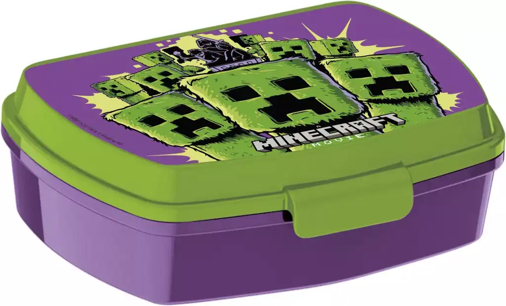 Matlåda Lunchbox Minecraft Lila/Grön