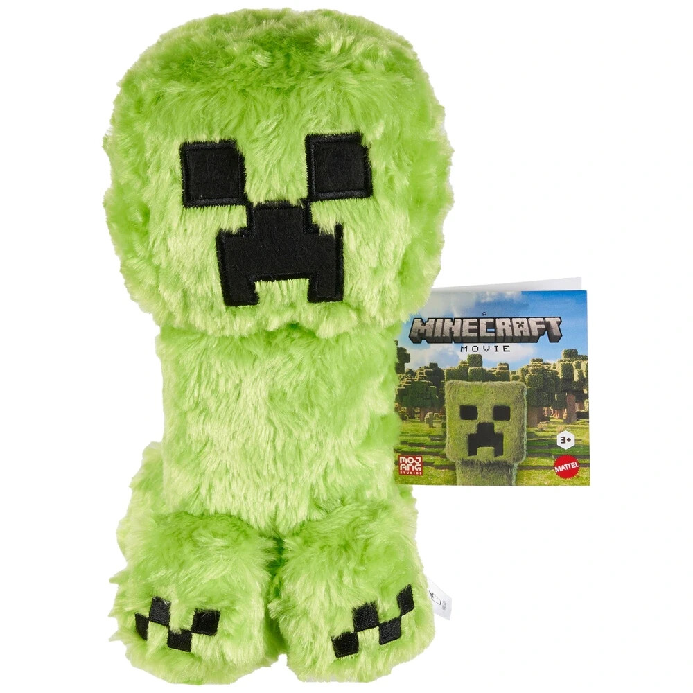 Mattel Minecraft Movie Plush Creeper 20cm Plush Figure For Kids Ages 3+ Brand New