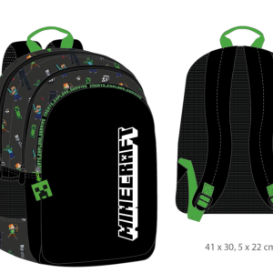 Minecraft - 3 Compartments Backpack '41X30X22Cm'