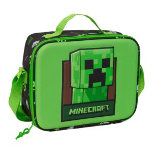 Minecraft 3D thermal lunch bag