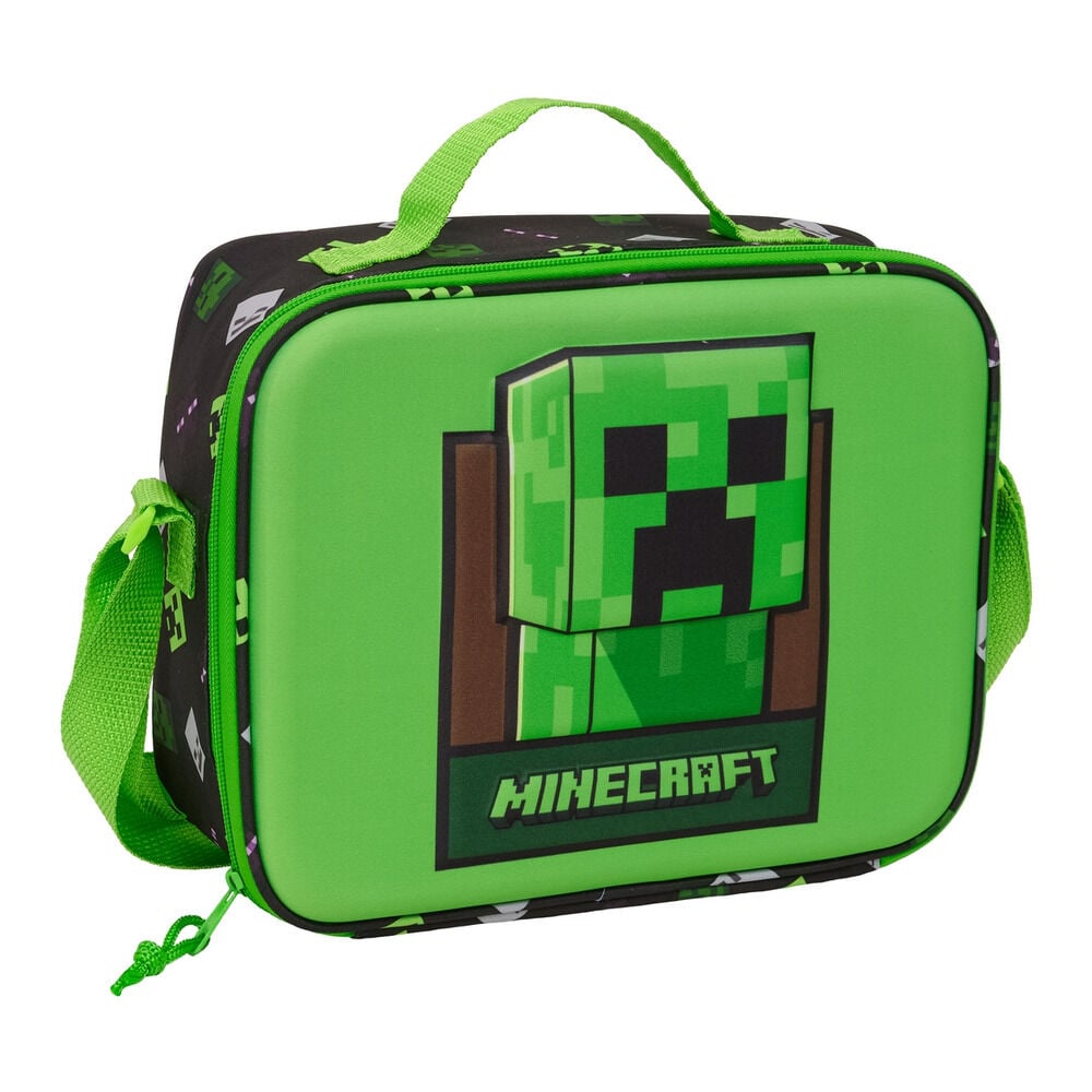 Minecraft 3D thermal lunch bag