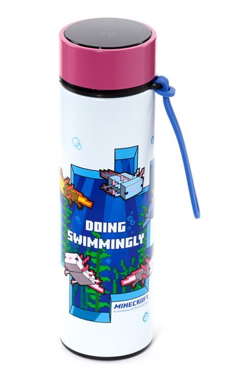 Minecraft Axolotl thermos stainless steel bottle thermometer 450ml