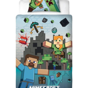 Minecraft Bäddset 150x210cm 22291 - Minecraft - Leksaksaffären