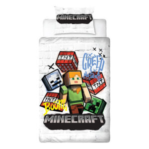 Minecraft Bäddset 150x210cm, 50x60cm