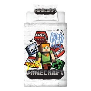 Minecraft Bäddset 150x210cm, 50x60cm