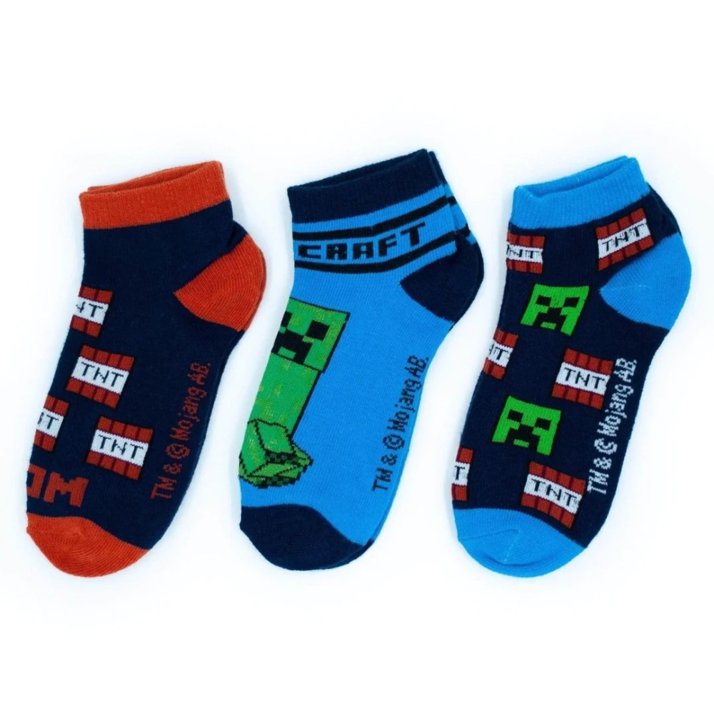Minecraft Barnstrumpor / Strumpor för Barn - 3-Pack - 31/34