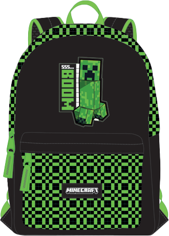 Minecraft - Boom - 1 Comp. Backpack + Pocket 42x30x18cm'
