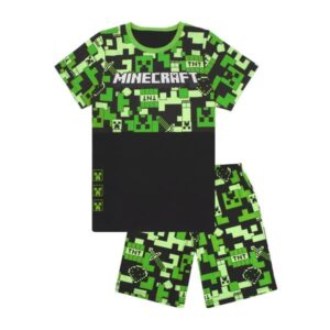 Minecraft Boys All-Over Print Short-Sleeved Short Pyjama Set
