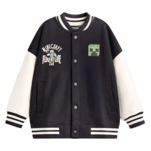 Minecraft Boys Creeper Varsity Jacket