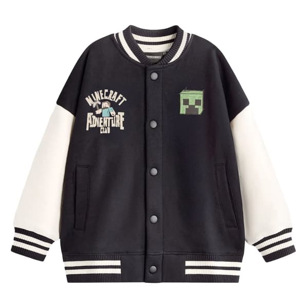 Minecraft Boys Creeper Varsity Jacket