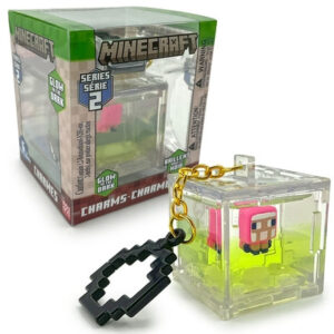 Minecraft Charms Clip on Pink Sheep (neongul vätska) - Minecraft - Leksaksaffären