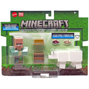Minecraft Figur 2-pack Fisherman and Polar Bear - Minecraft - Leksaksaffären