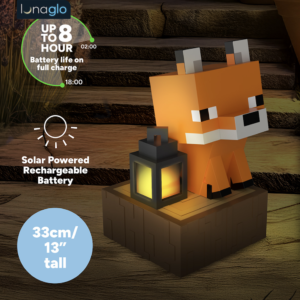 Minecraft - Fox - 'Lunaglo' Outdoor Solar Light 33Cm
