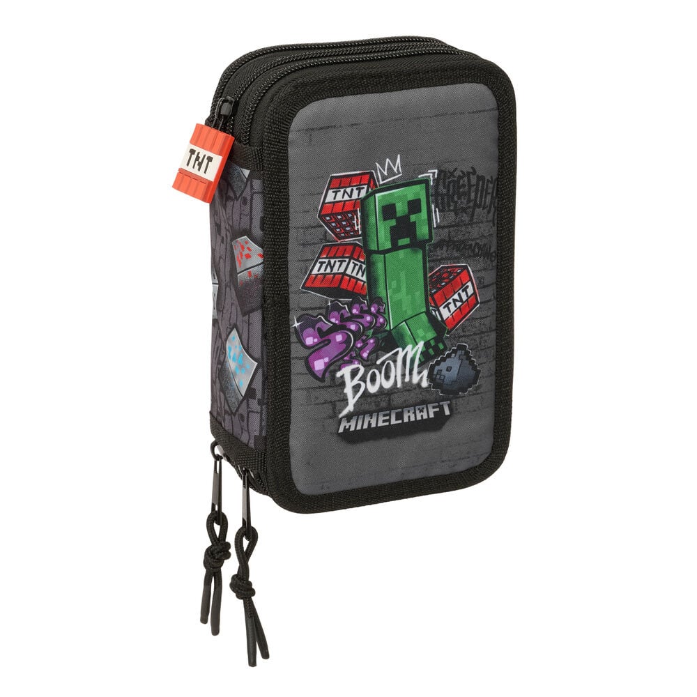 Minecraft Graffiti triple pencil case 37pcs