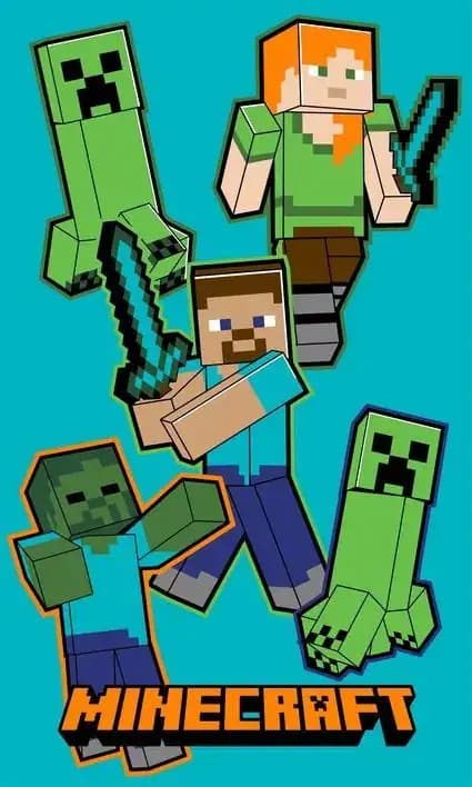 Minecraft Handduk 30x50cm Gästhandduk 100% Bomull