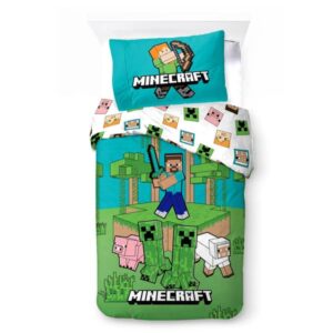 Minecraft Jungle Explore bäddset 140×200 cm, 70×90 cm