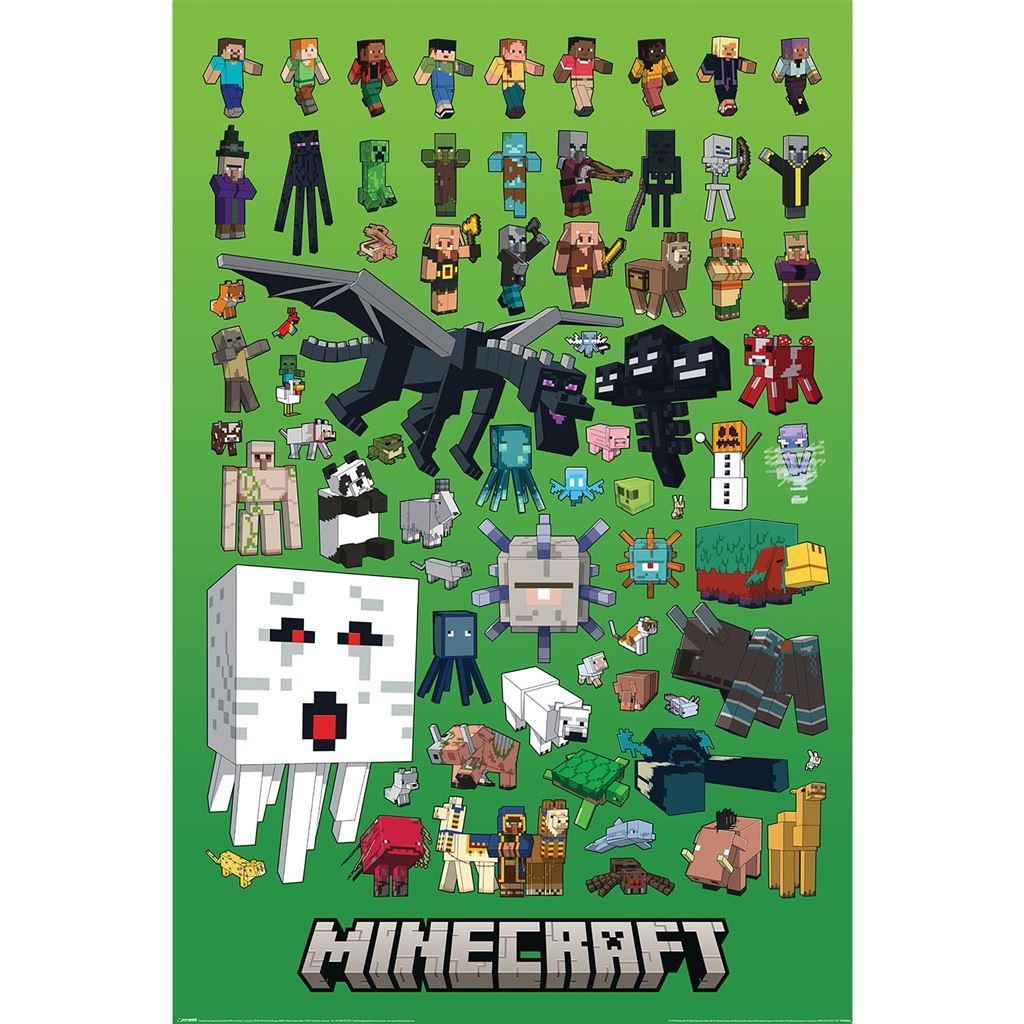 Minecraft Karaktärsmontage Poster